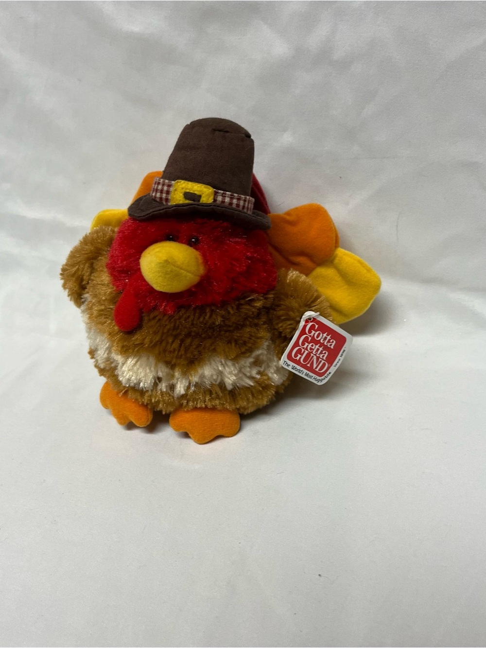 Gund Plush Turkey Bird - Brown, Red, Yellow & Orange